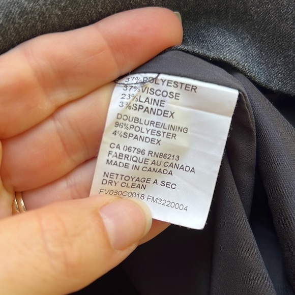 TRISTAN Grey Dress Skirt with Black Ribbon Trim Sz 8 - Picture 5 of 9